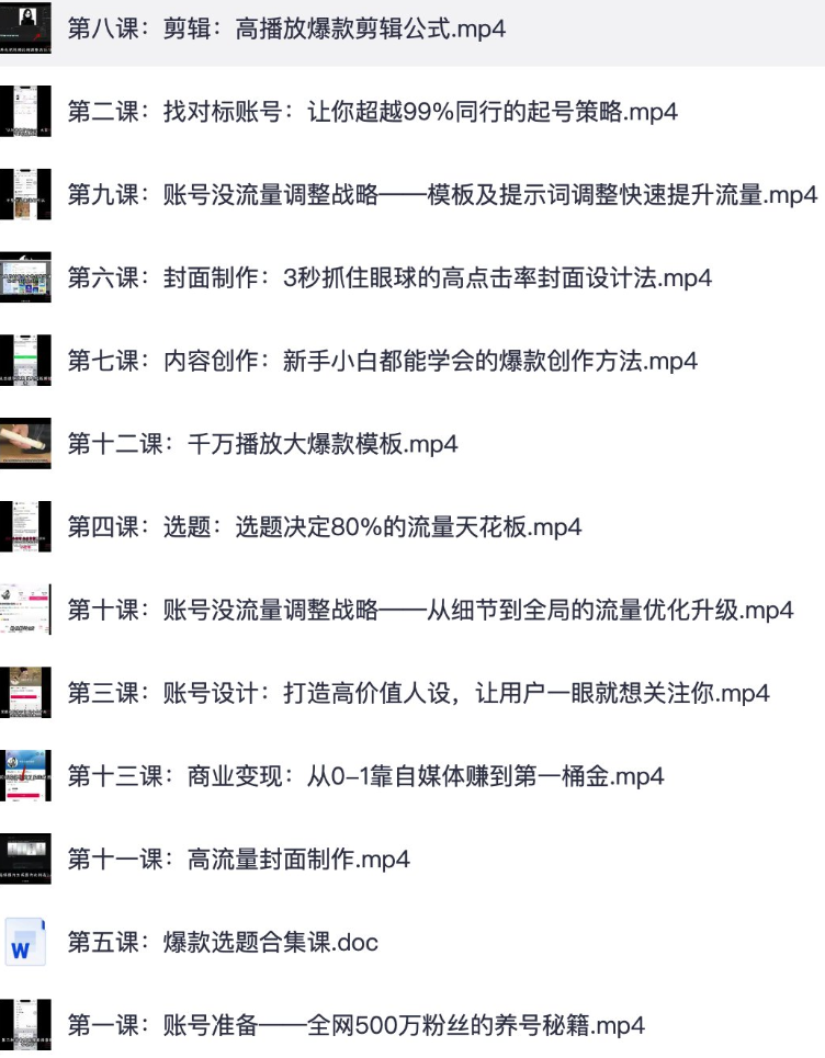 AI短视频与自媒体变现全套实战课下载