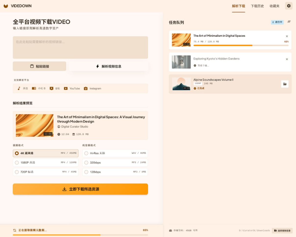 Videdown免费开源视频下载神器下载