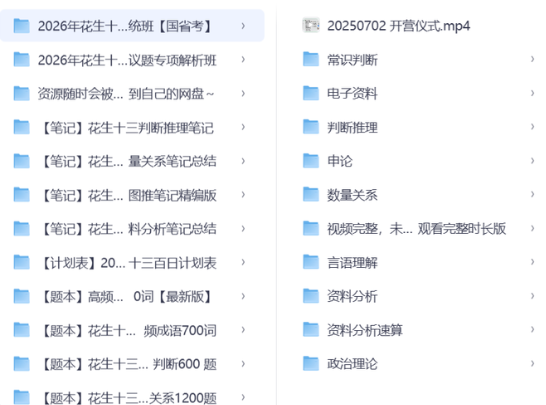 2026花生十三国省考笔试全套资料合集下载-考公考编提分利器