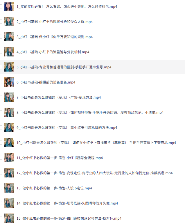 《小红书专业运营全套课》